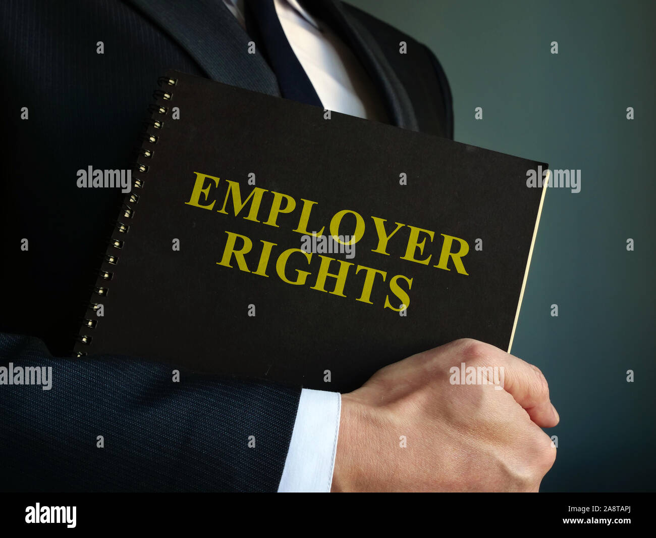 Employer rights is in the hands. Stock Photo