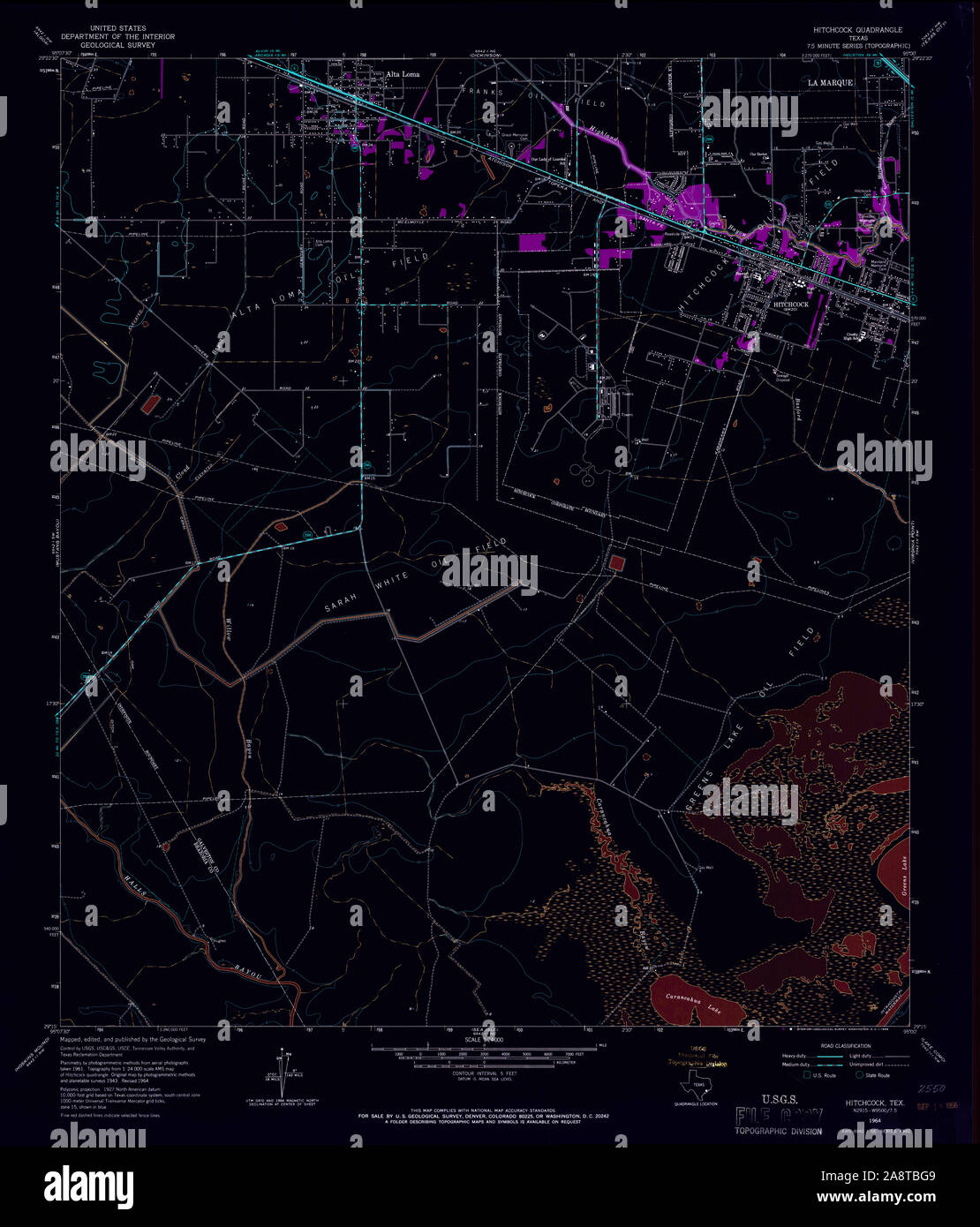 Hitchcock texas map hires stock photography and images Alamy
