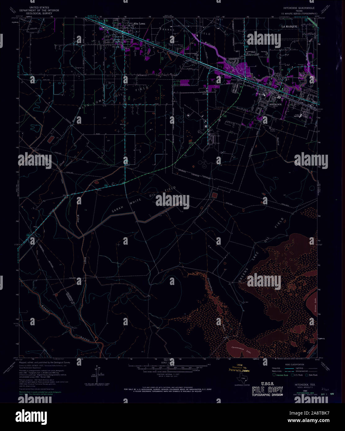 Hitchcock texas map hires stock photography and images Alamy