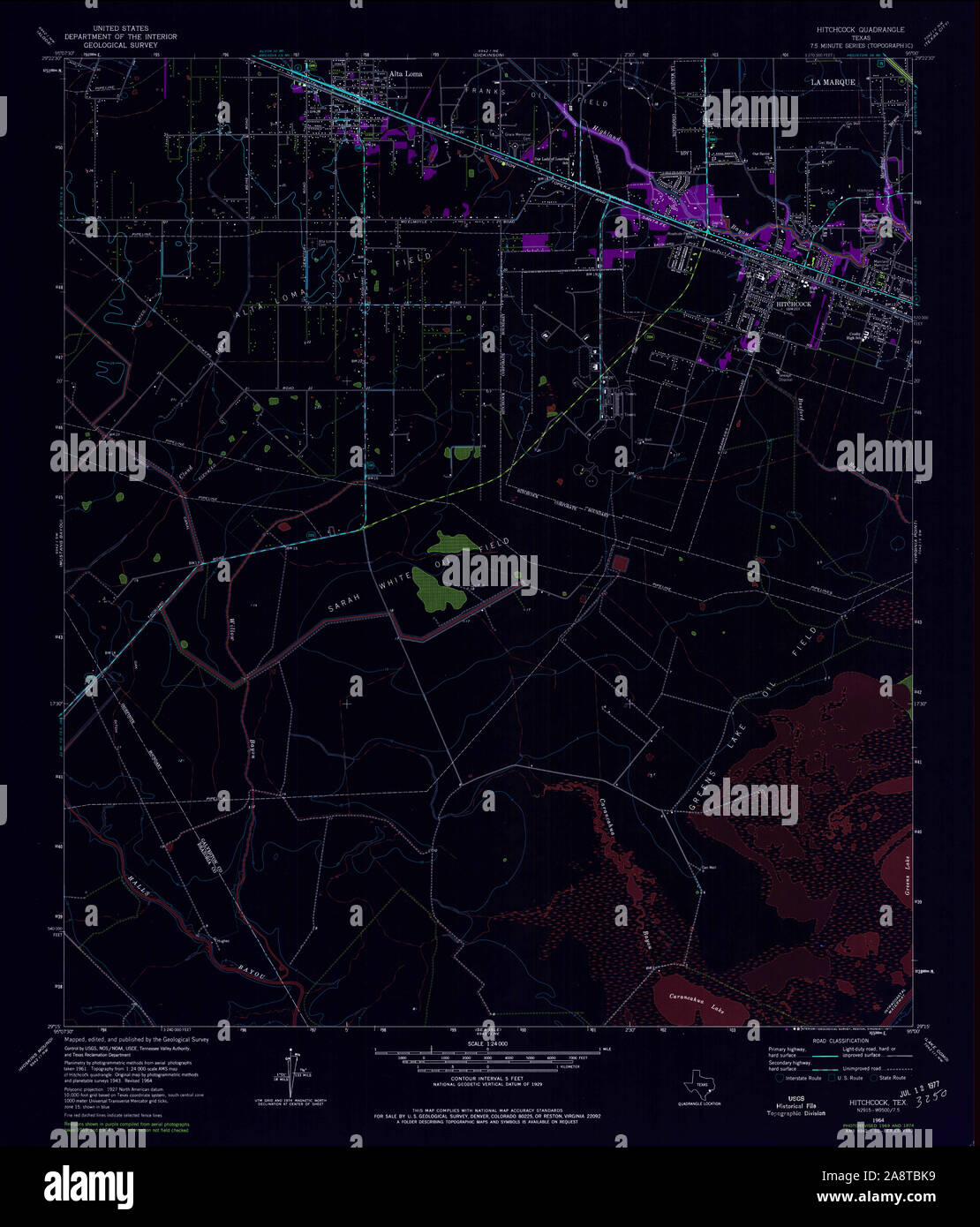Hitchcock texas map hires stock photography and images Alamy