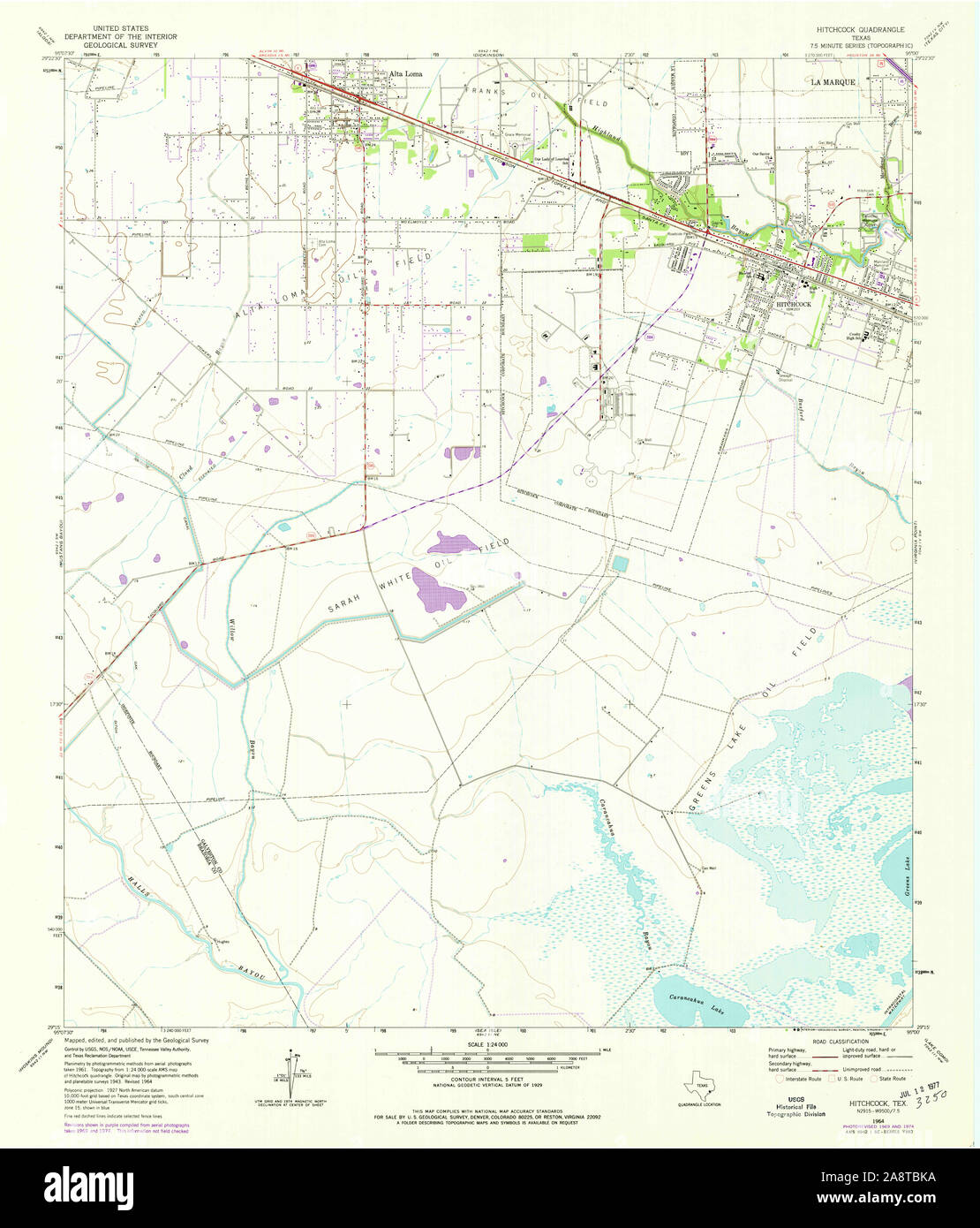 Map of hitchcock texas hires stock photography and images Alamy