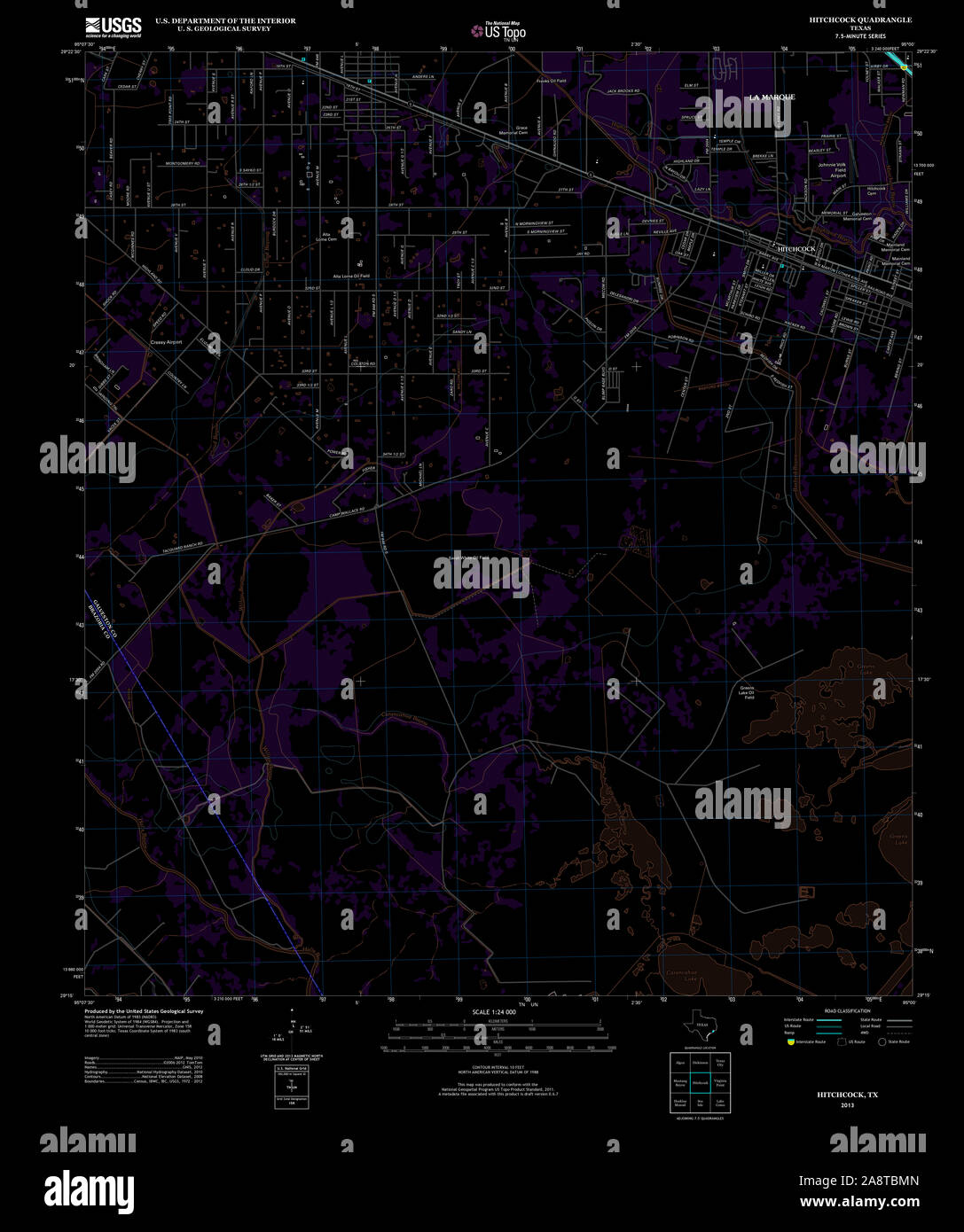 Map of hitchcock texas hires stock photography and images Alamy