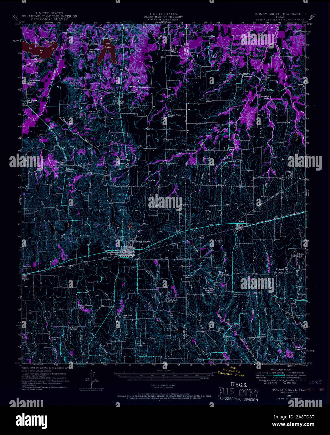Map of honey grove texas hires stock photography and images Alamy