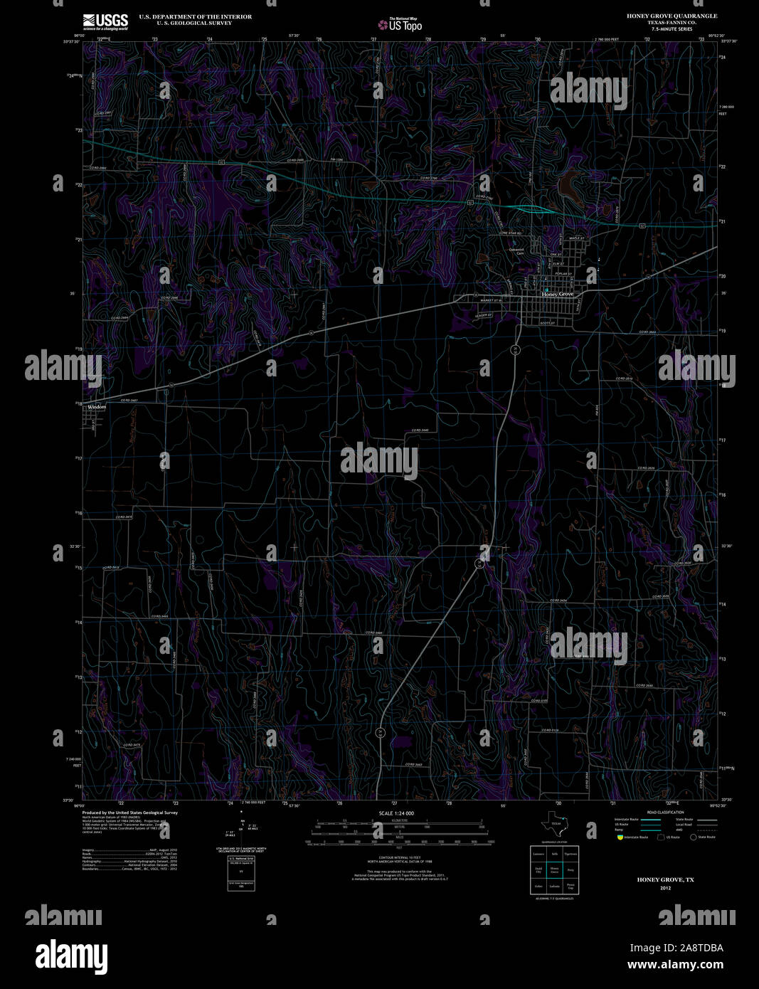 Honey grove texas map hires stock photography and images Alamy