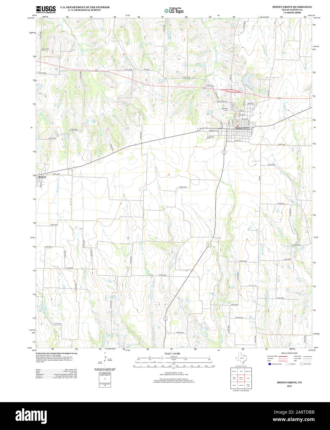 Honey grove map hires stock photography and images Alamy