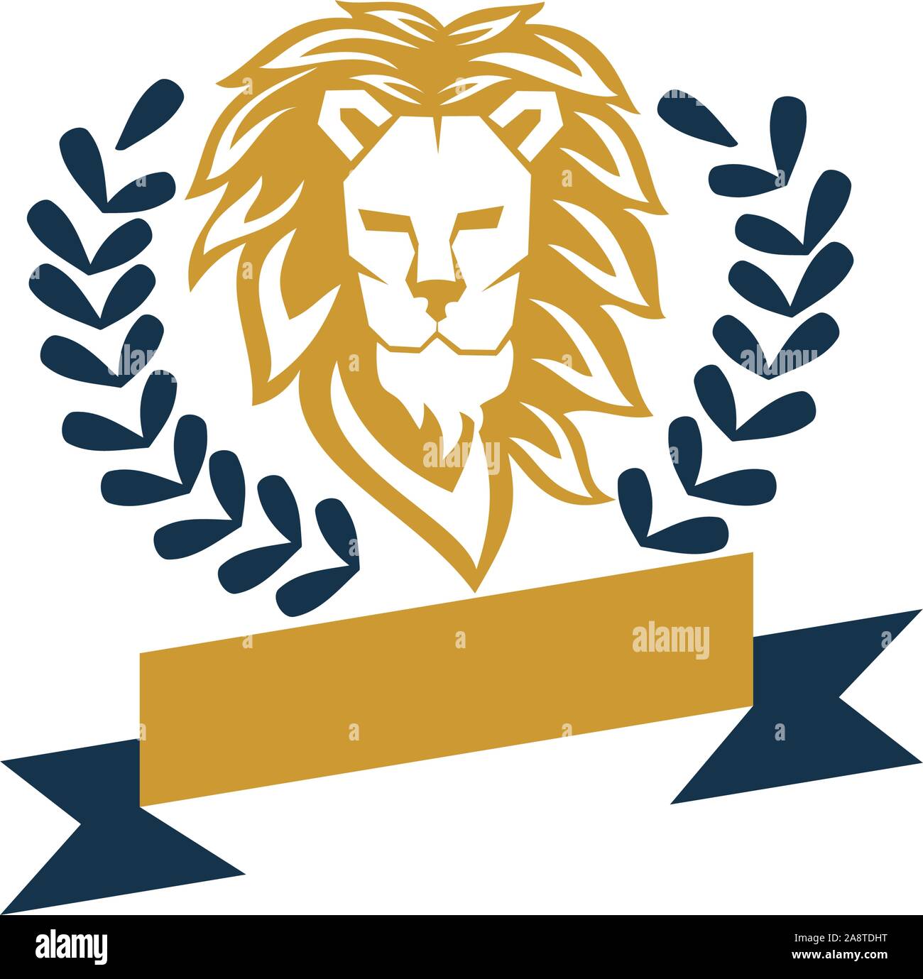 Lion Head Logo Design Symbol Illustration Template Vector Isolated Stock Vector