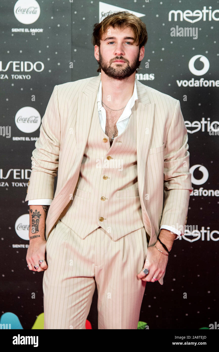 Madrid, Spanien. 08th Nov, 2019. Dani Fernandez attending the LOS40 Music Awards 2019 at the WiZink Center. Madrid, 08.11.2019 | usage worldwide Credit: dpa/Alamy Live News Stock Photo