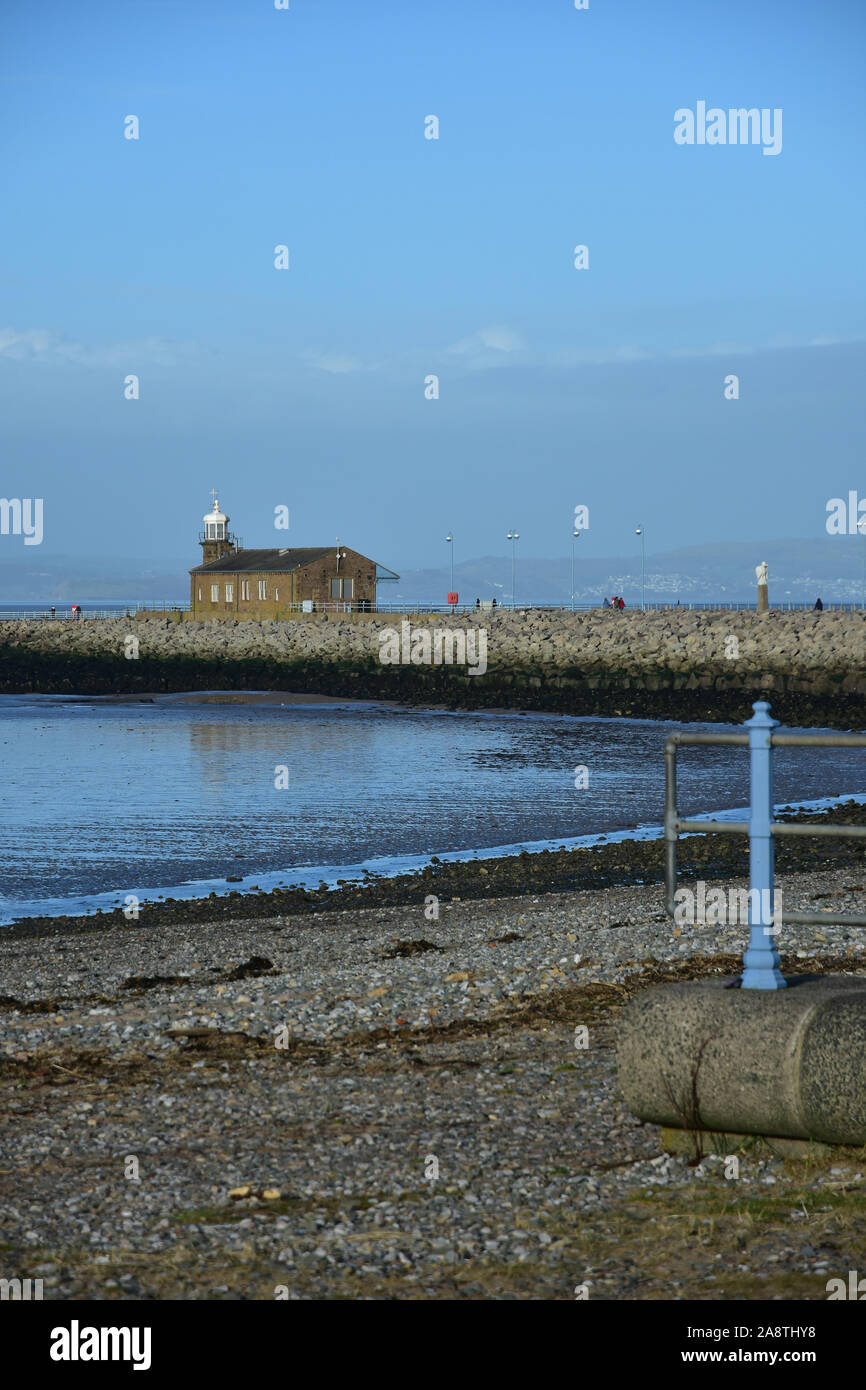 The lighthouse, Morecambe bay, Lancashire Stock Photo Alamy