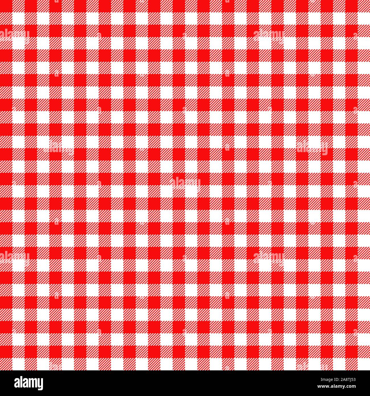 Red Gingham seamless pattern. Texture from rhombus/squares for - plaid, tablecloths, clothes, shirts, dresses, paper, bedding, blankets, quilts and ot Stock Vector