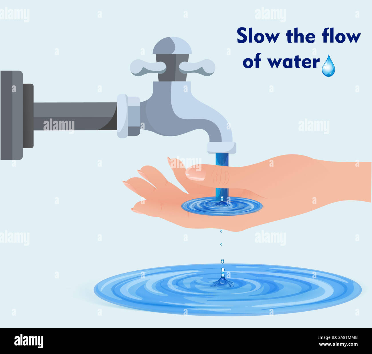 Slow the flow of water Stock Photo Alamy