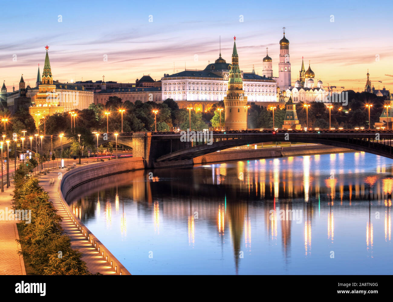 Moscow, Kremlin and Moskva River, Russia Stock Photo