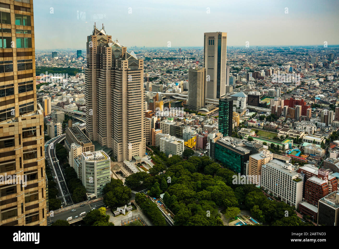 View from Tokyo Metropolitan Government Building or Tocho. Shinjuku district, Tokyo, Japan, Asia Stock Photo
