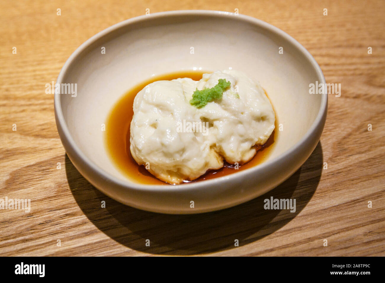 Stinky Tofu.'Nottiri Tofu'. EN Japanese Brasserie. Shinagawa. Tokyo. Japan Stock Photo