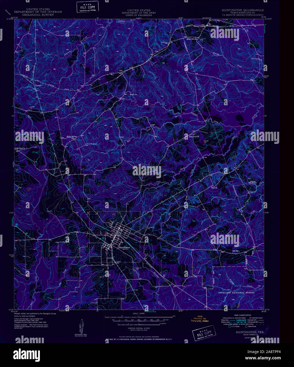 Map of huntington texas hires stock photography and images Alamy