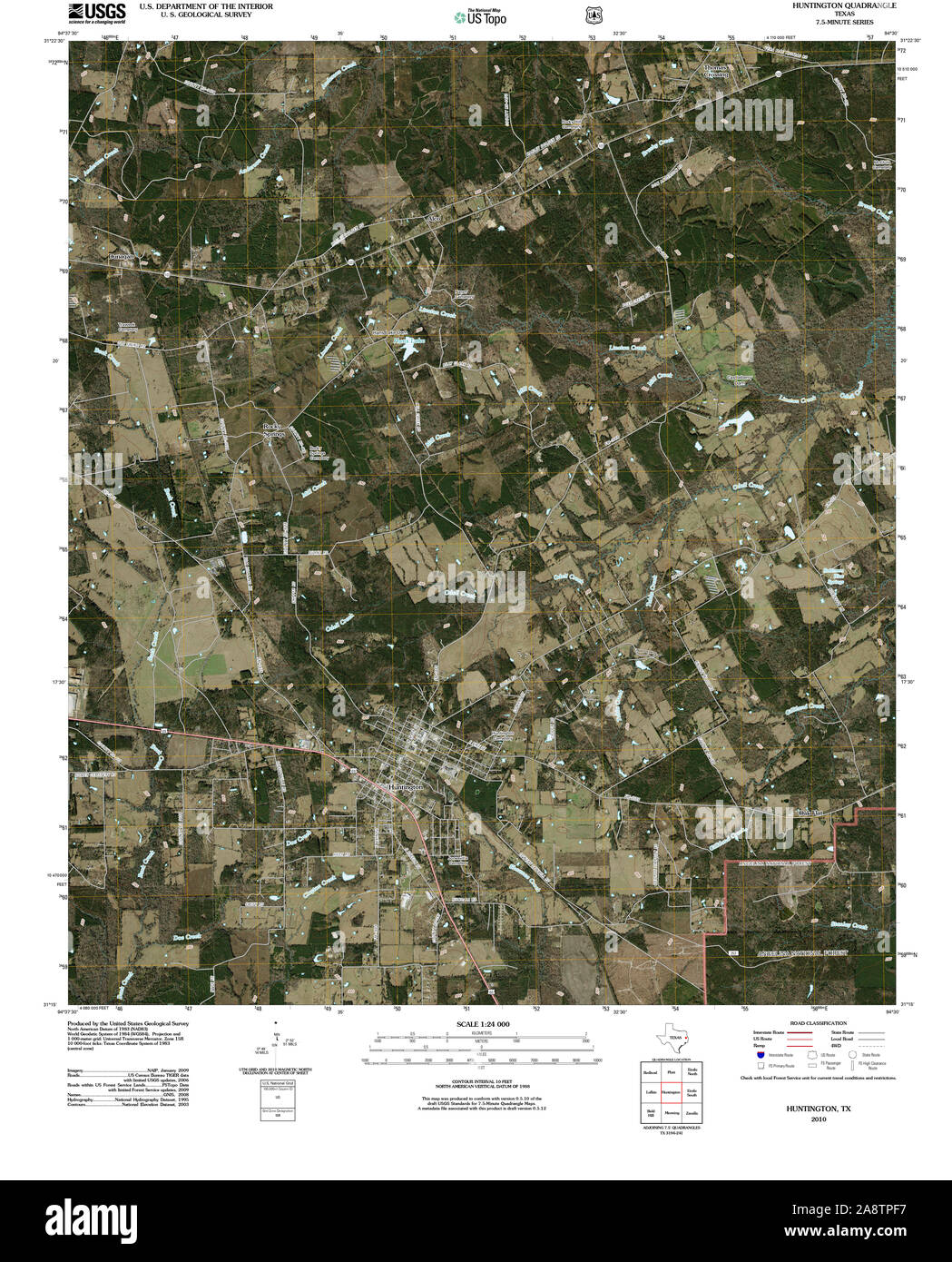 Map of huntington texas hires stock photography and images Alamy