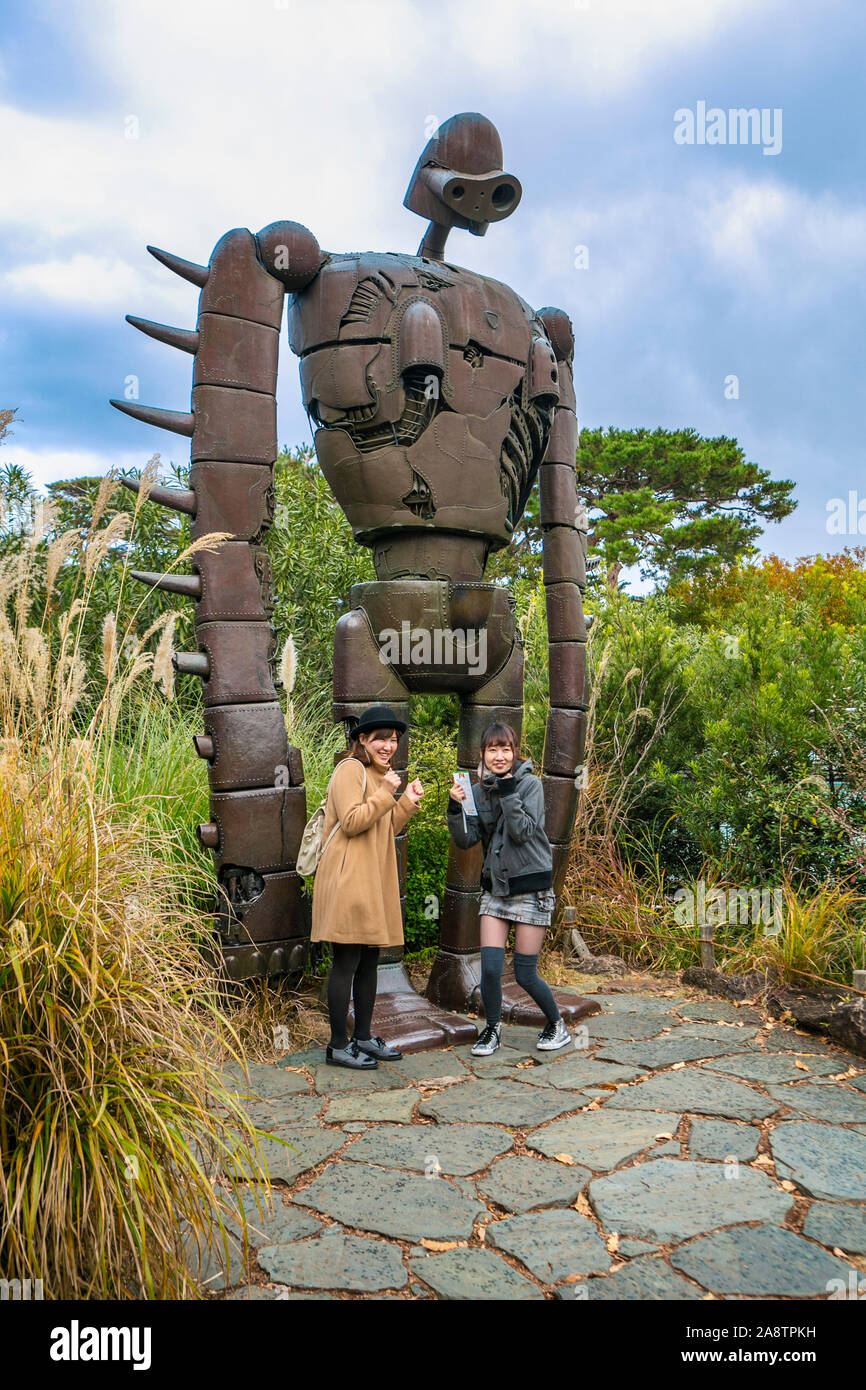 Android robot from the film Laputa: Castle in the Sky, Ghibli Museum, the animation and art museum of Miyazaki Hayao's Studio Ghibli, one of Japan's m Stock Photo