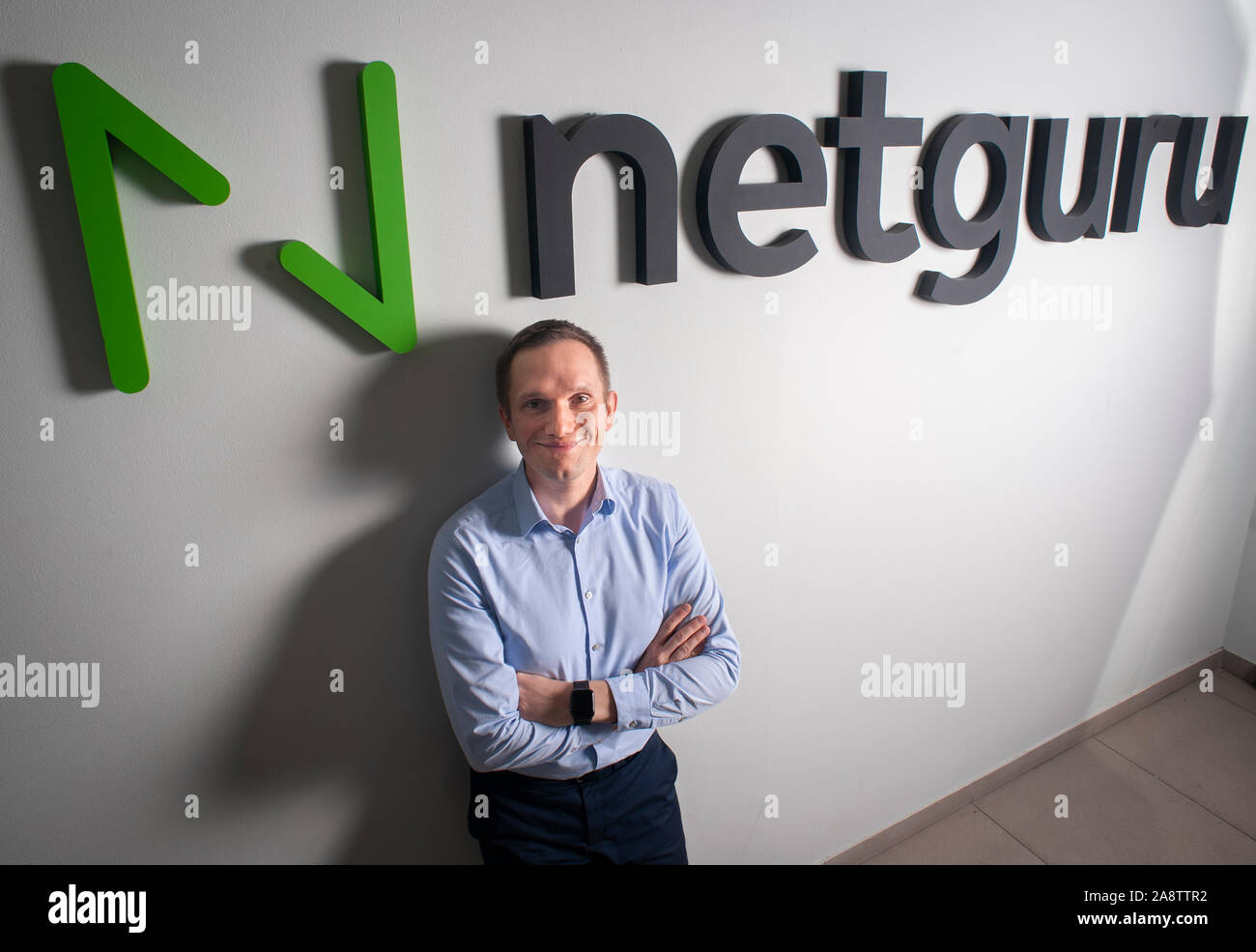 CEO of Netguru, Marek Talarczyk at their company offices in Poznań, Western Poland. Stock Photo