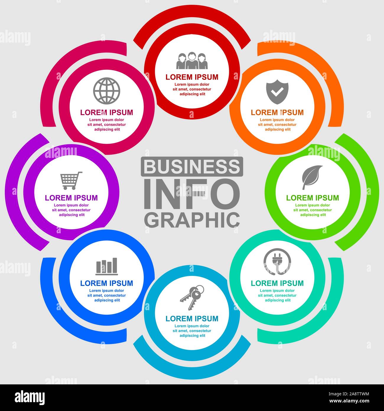Infographic circular vector template for presentation, diagram ...