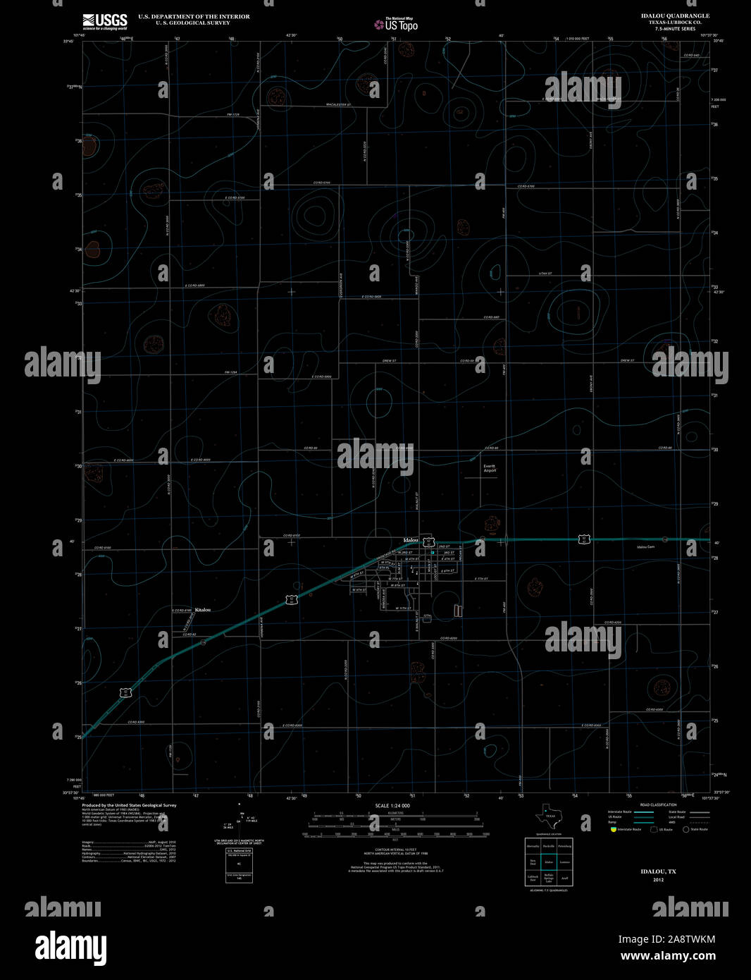 Map of idalou hires stock photography and images Alamy