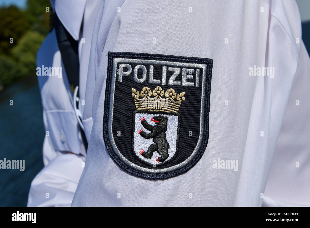 Logo, Hemd, Uniform, Berliner Polizei Stock Photo