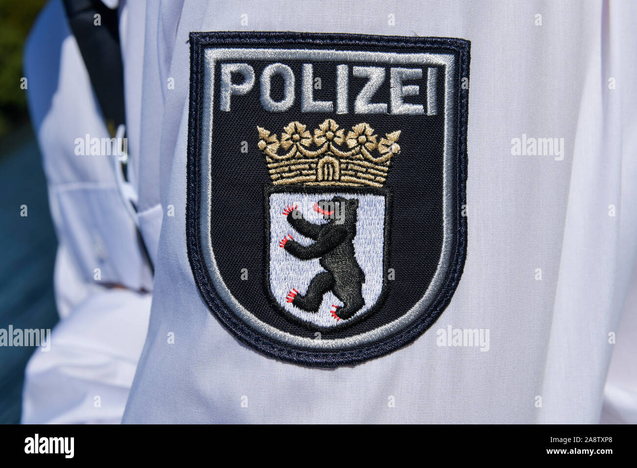 Logo, Hemd, Uniform, Berliner Polizei Stock Photo
