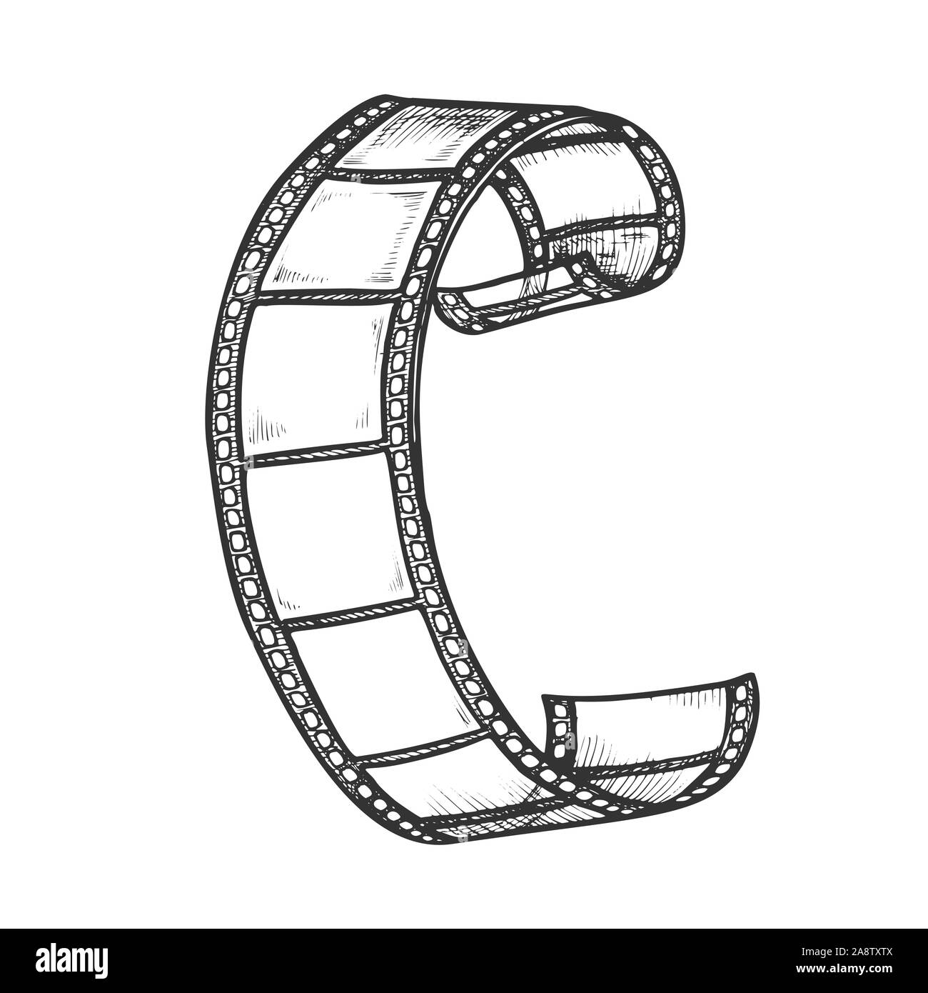 Film Strip For Retro Camera Monochrome Vector Stock Vector Image & Art