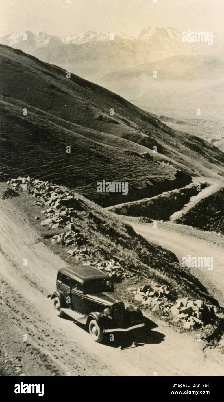 The freeway from Yerevan through Semenowski Pass to Georgia, Armenia 1950 Stock Photo