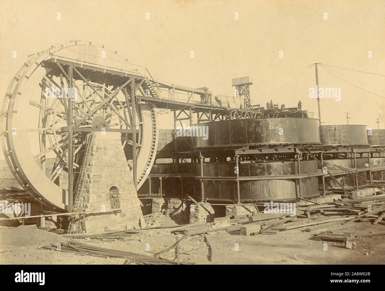 Crown Deep mining plant, Johannesburg, South Africa 1897 Stock Photo