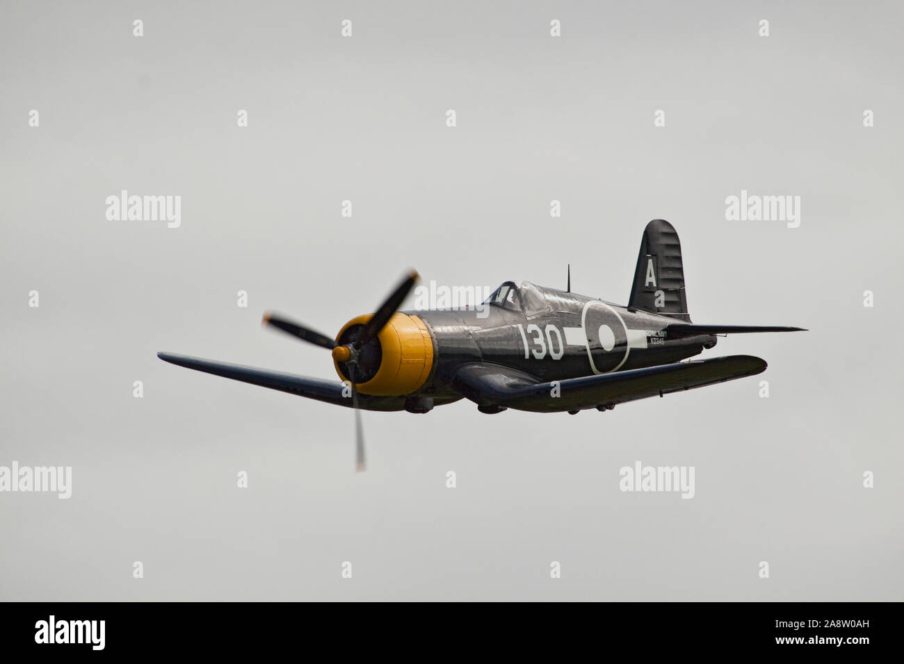 Chance Vought FG-1D Corsair in flight Stock Photo