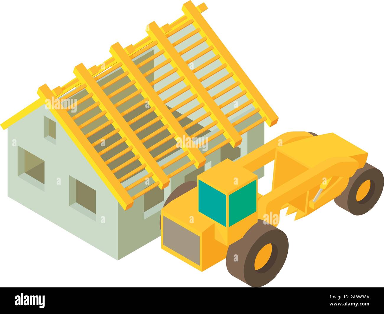 Building icon, isometric style Stock Vector