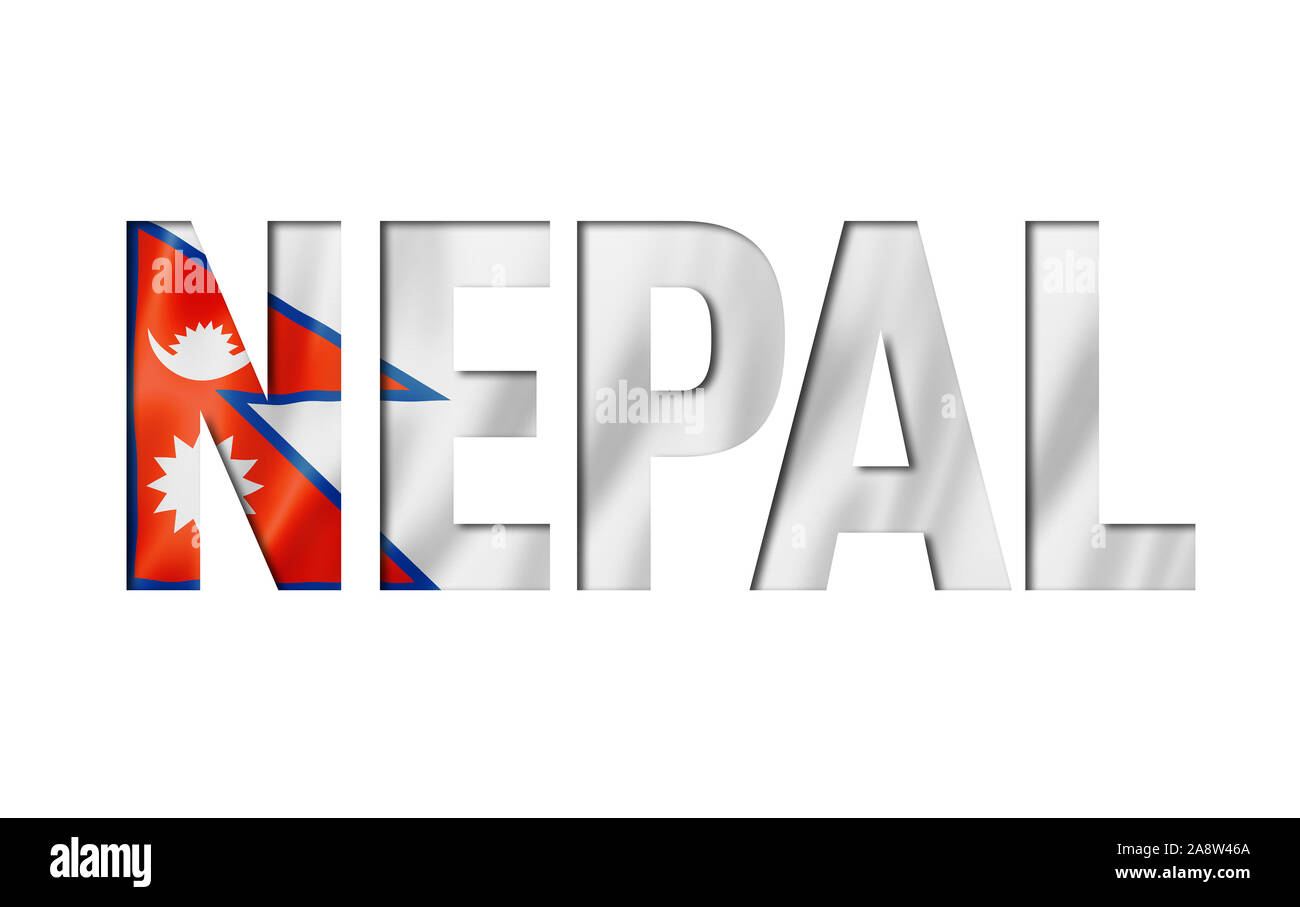 Nepalese Flag Text Font Nepal Symbol Background Stock Photo Alamy