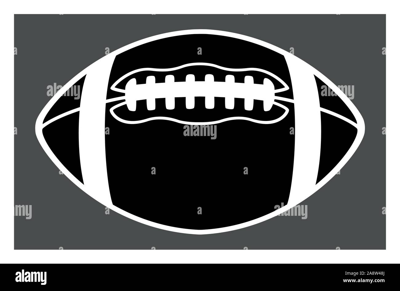 American Football Ball Emblem Logo Variations Stock Vector