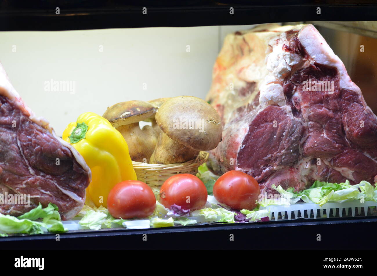 fresh beef close up view Stock Photo