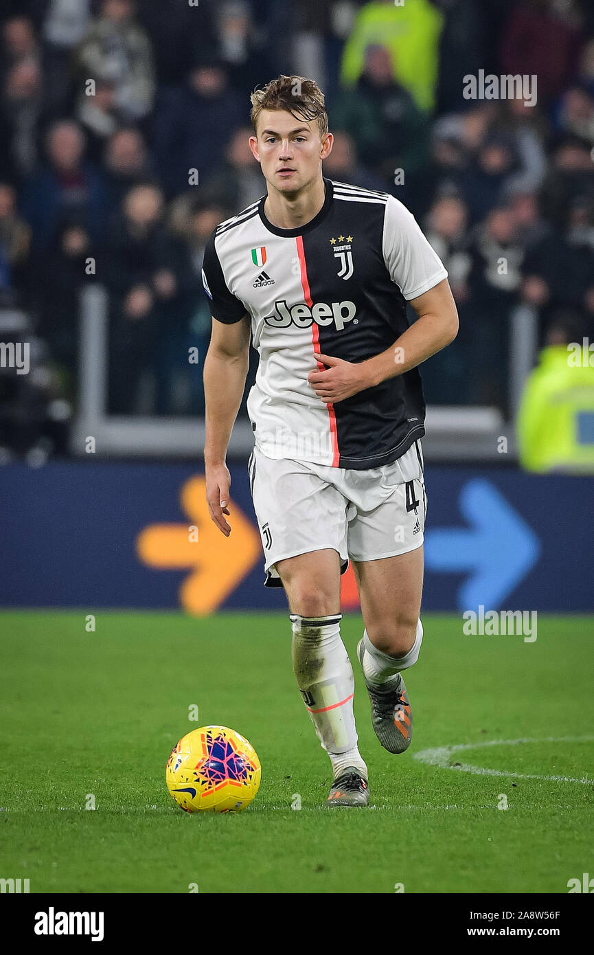Turin Italy. 10th Nov 2019. Matthijs De Ligt of Juventus FC during the Serie A match between Juventus and AC Milan at the Juventus Stadium Turin Italy on 10 November 2019. Photo