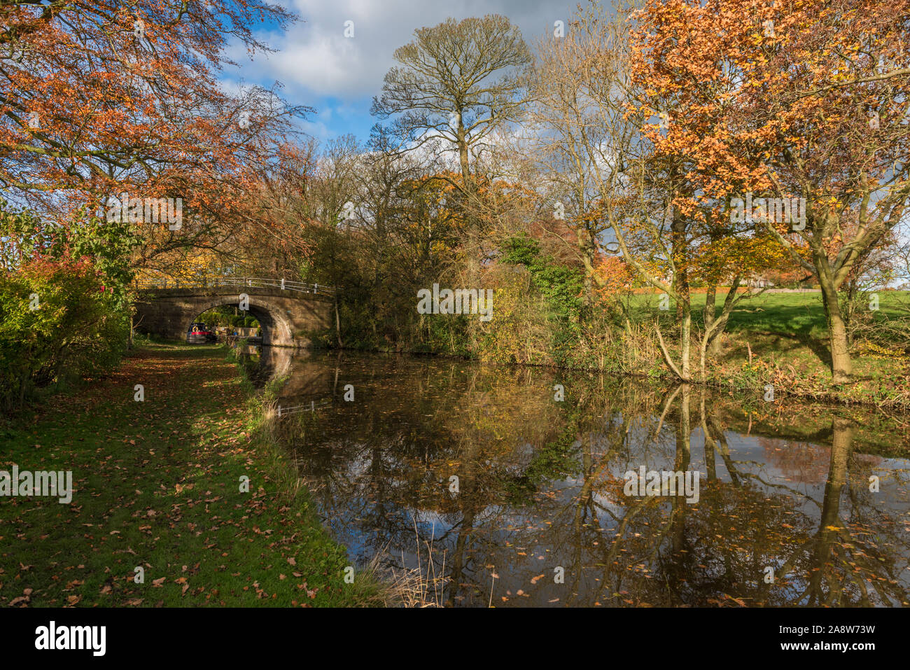 Autumn along the Lancaster Canal Stock Photo
