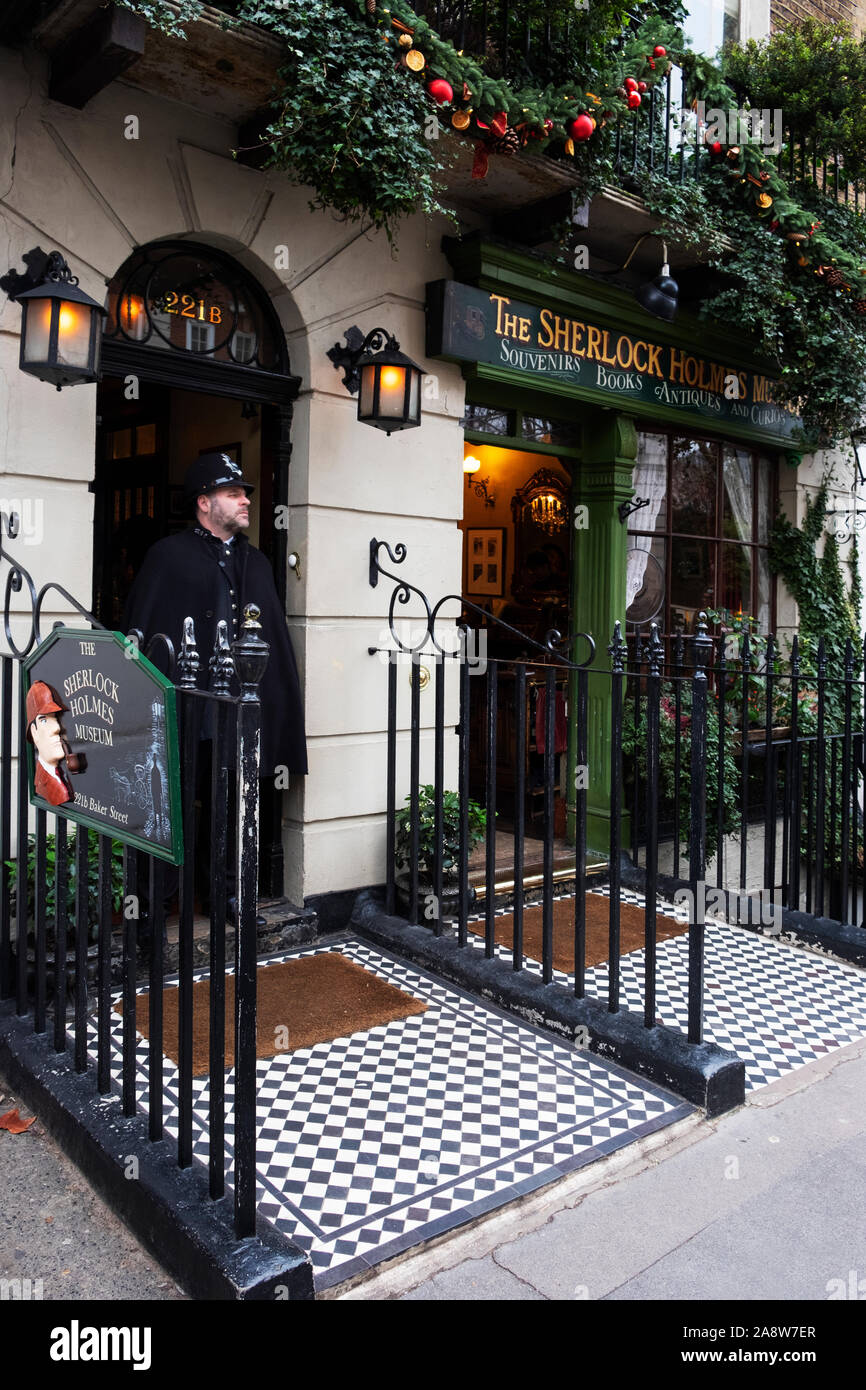 Sherlock holmes museum baker street 221b baker street hires stock