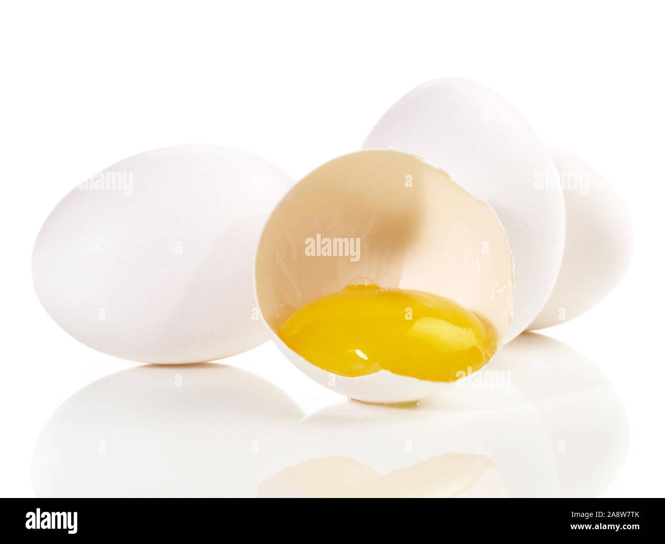 Eggs on white Background Stock Photo