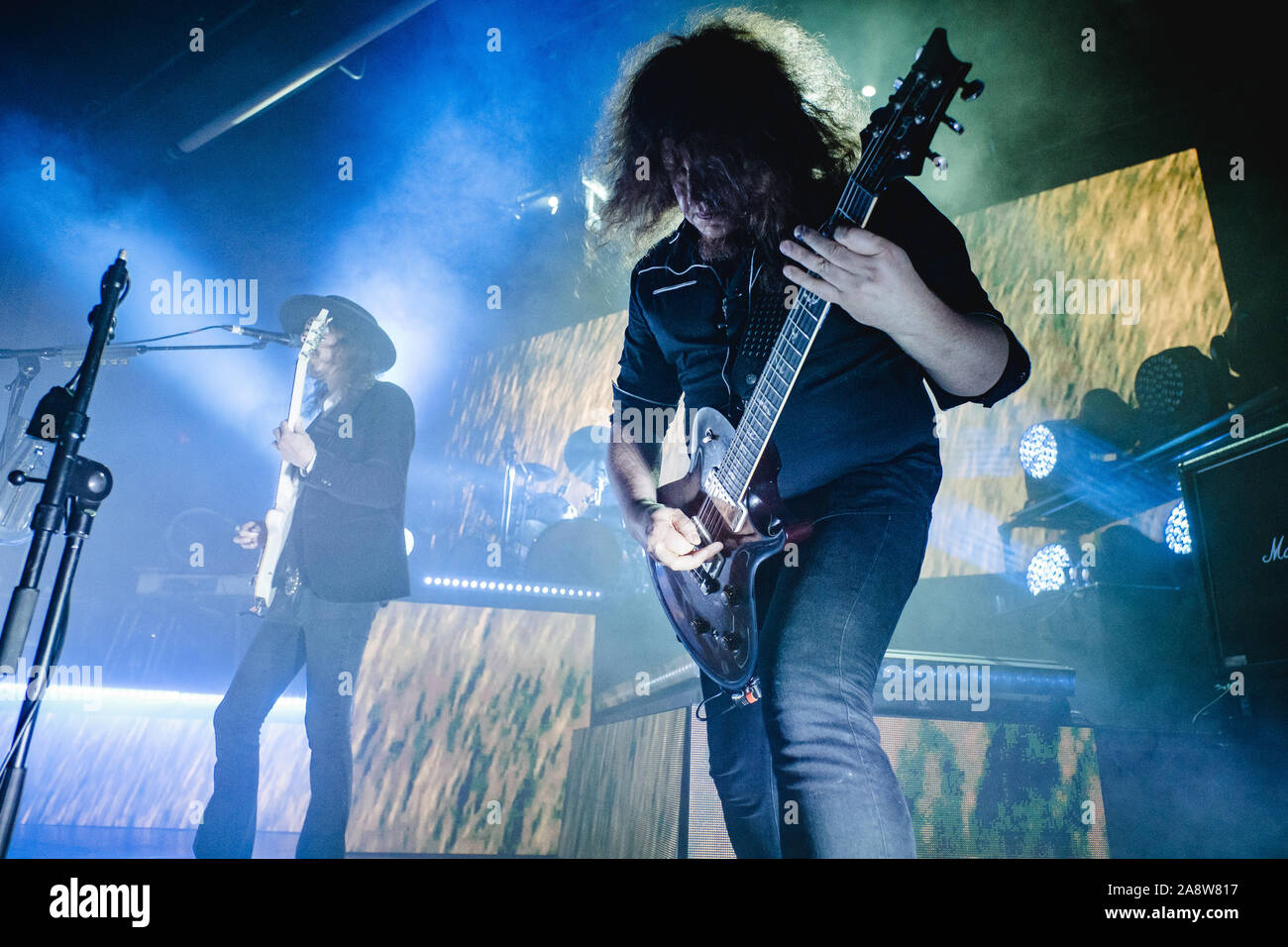 Zurich, Switzerland. 10th Nov, 2019. The progressive Swedish death metal band Opeth performs a