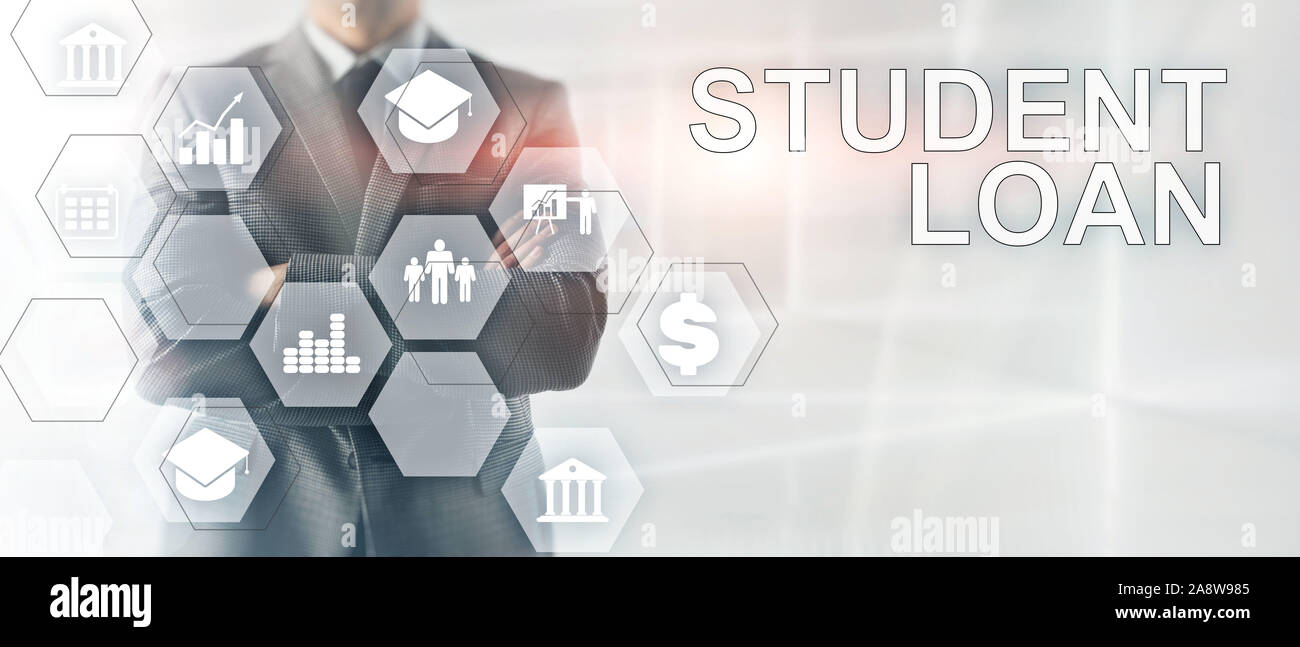 Education costs concept. Financial student background Stock Photo