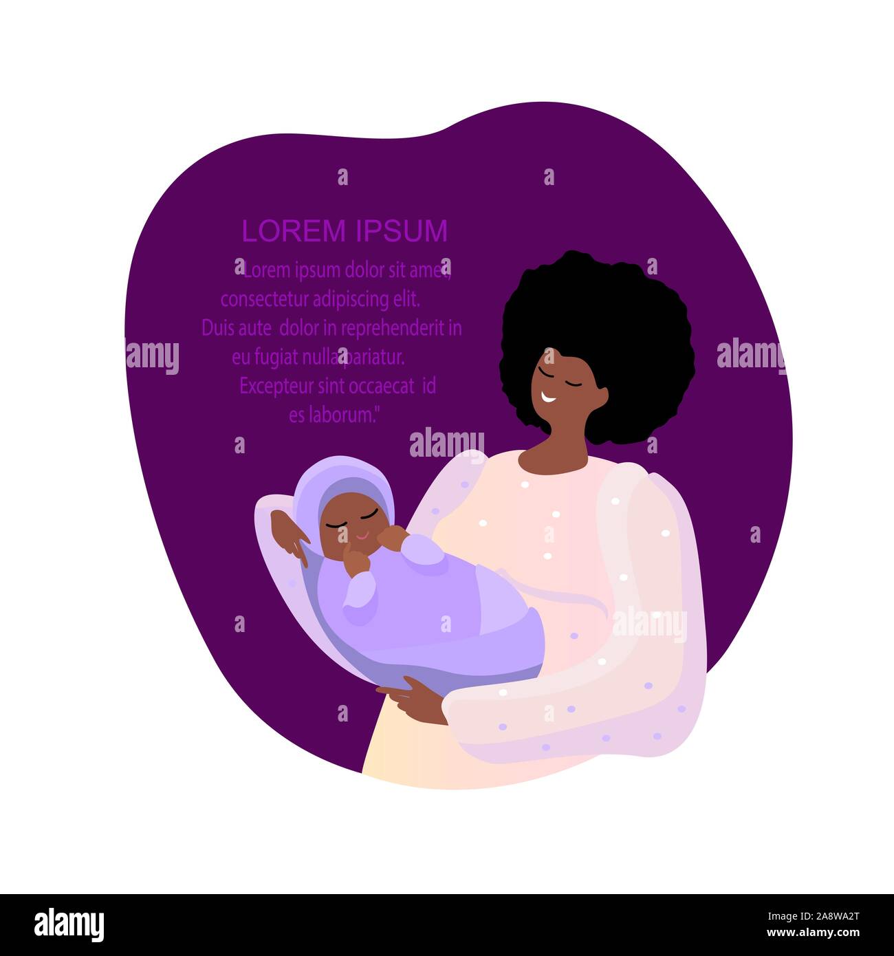 Mother holding her sleeping baby Stock Vector Images - Alamy