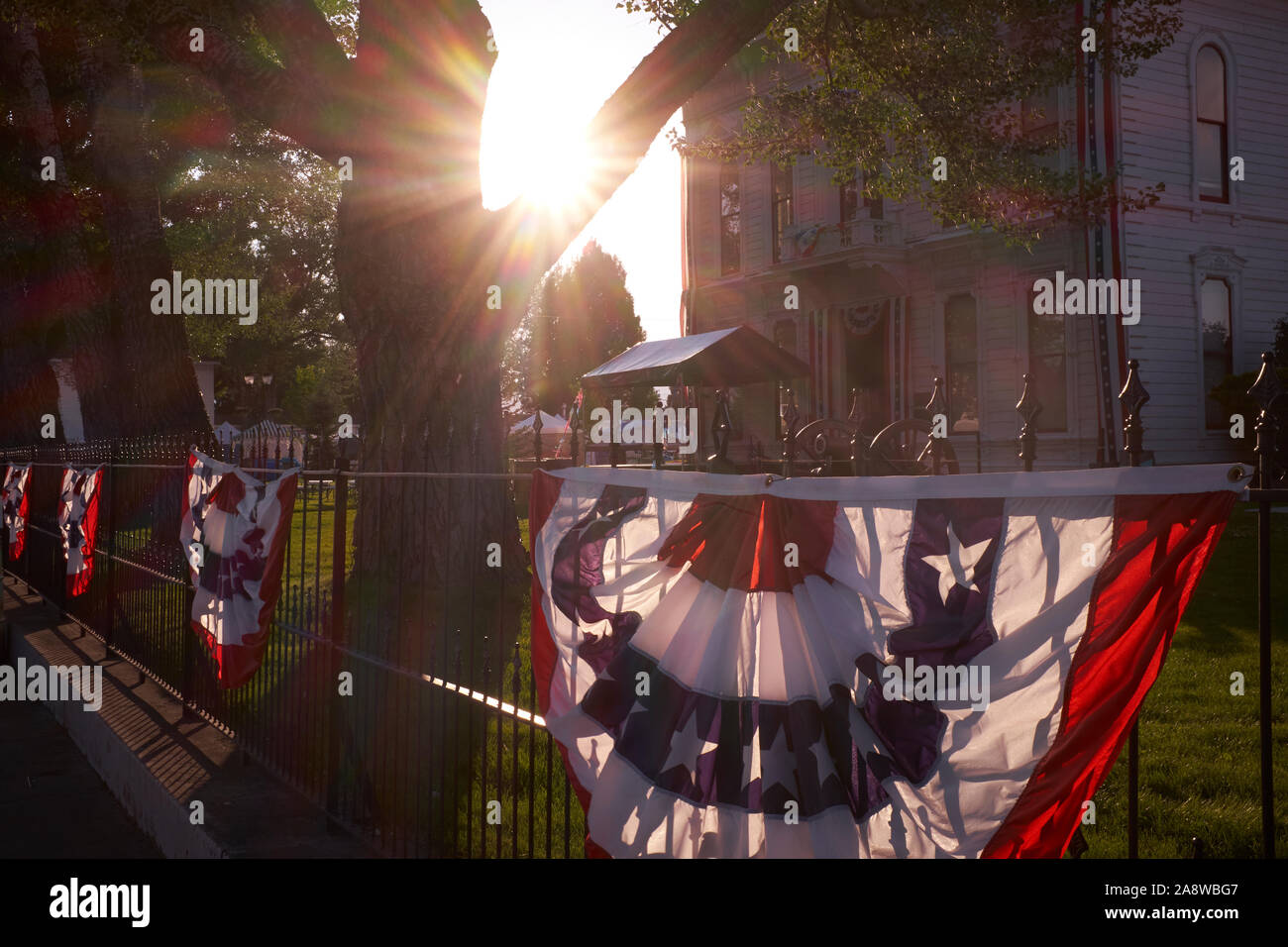 The Courthouse in the town of Bridgeport, California, is prepared for