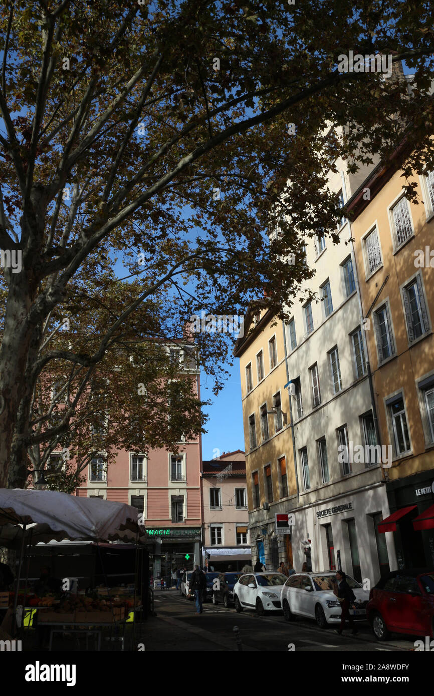 La croix rousse district - 4th arrondissement - Lyon - France Stock Photo