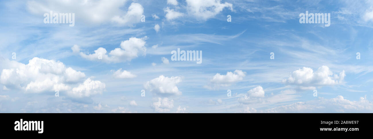 Panorama of a light blue sky Stock Photo