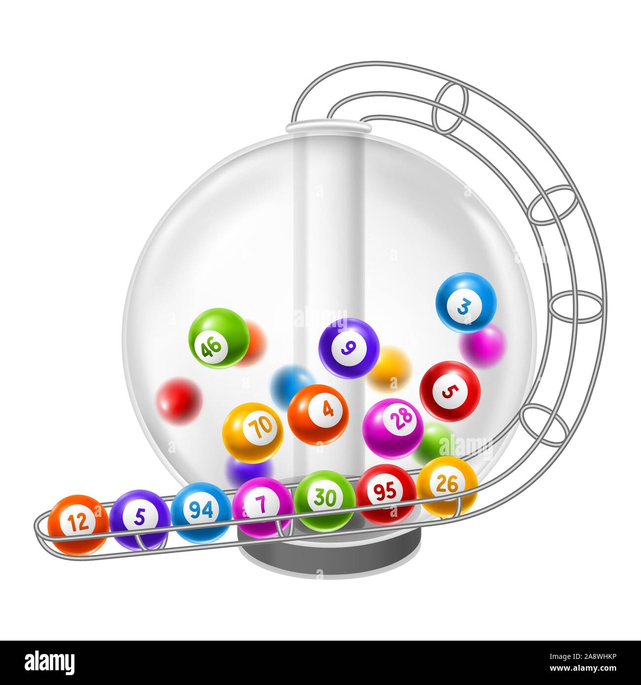 Lottery machine with balls inside Stock Vector Image & Art Alamy