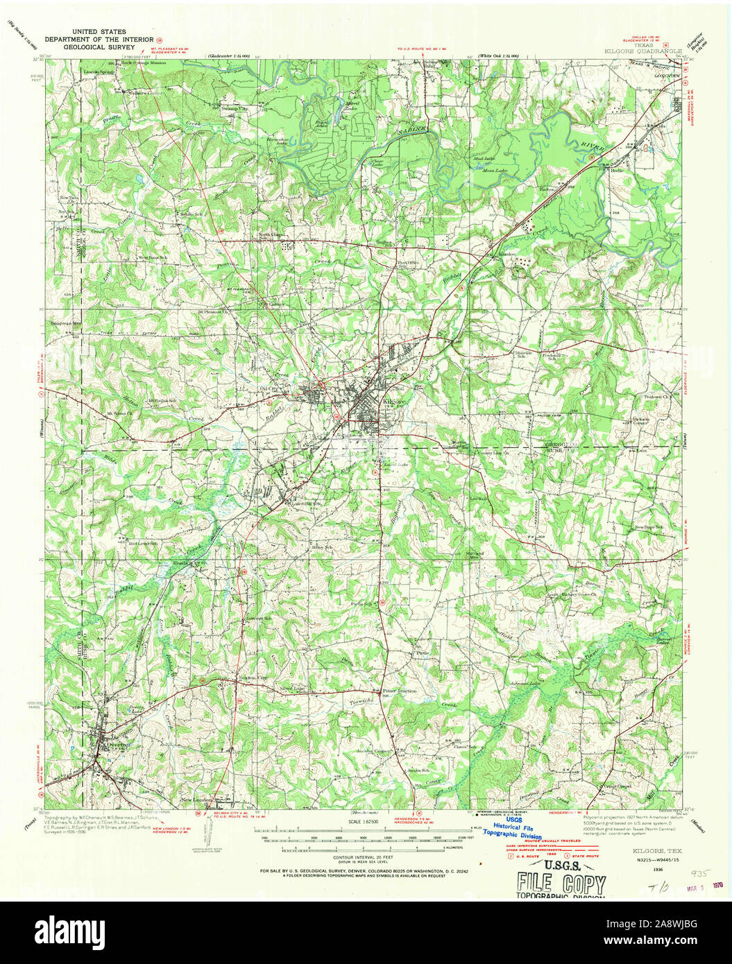 Map of kilgore texas hi-res stock photography and images - Alamy