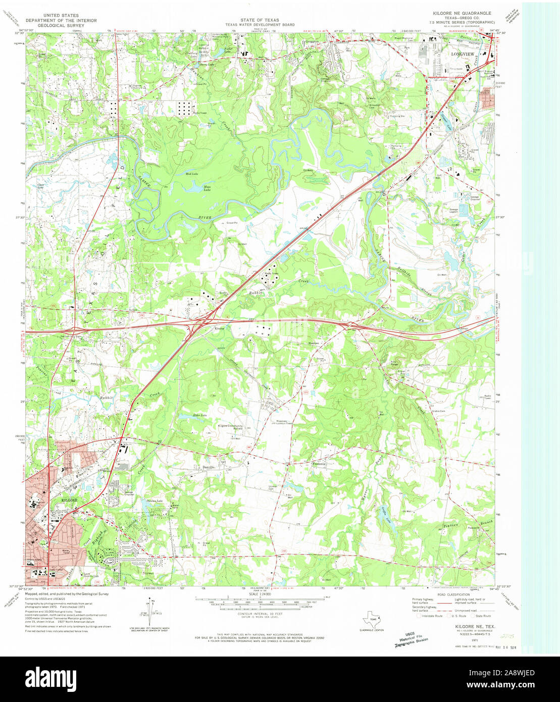 Map of kilgore hi-res stock photography and images - Alamy