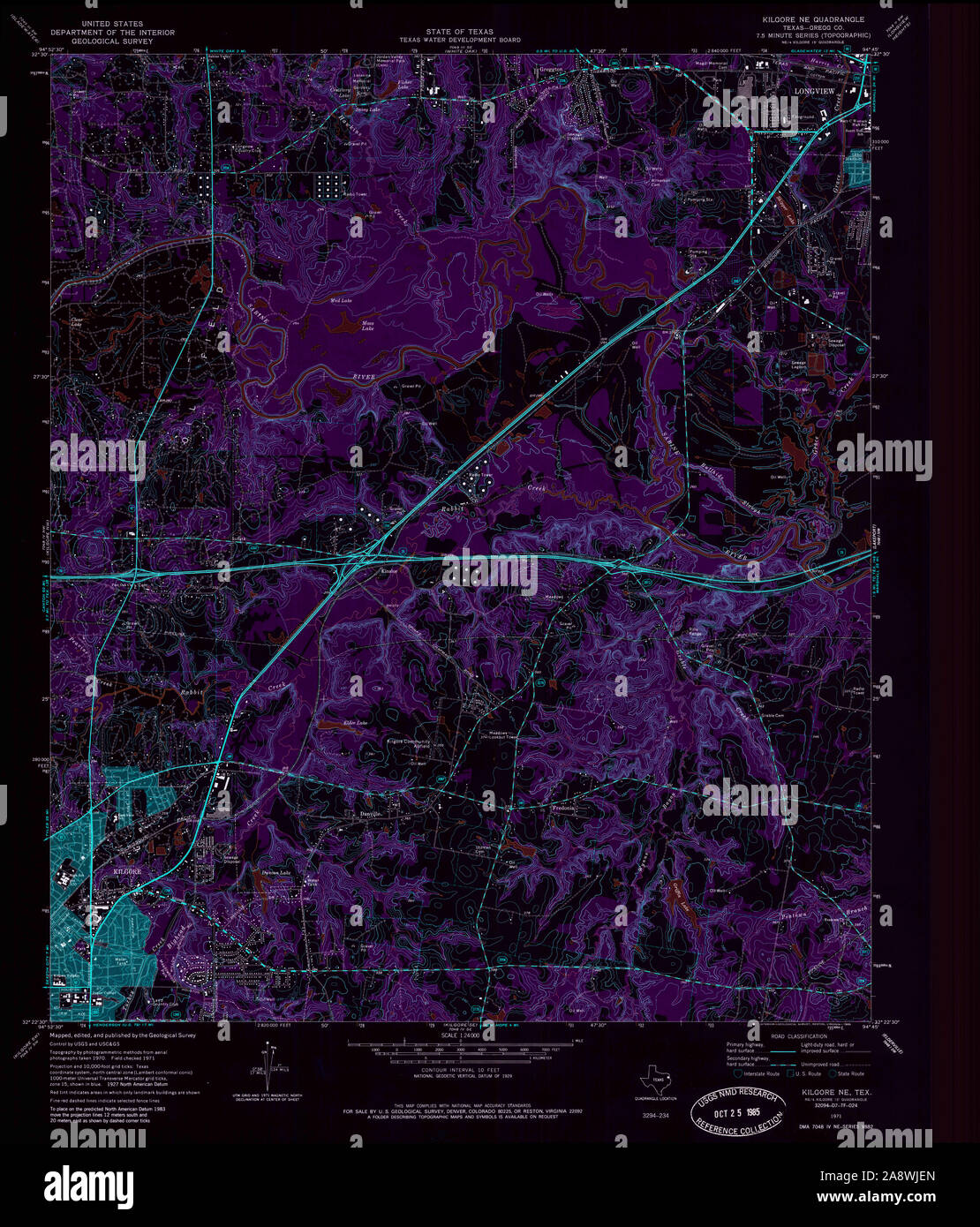 Map of kilgore texas hi-res stock photography and images - Alamy