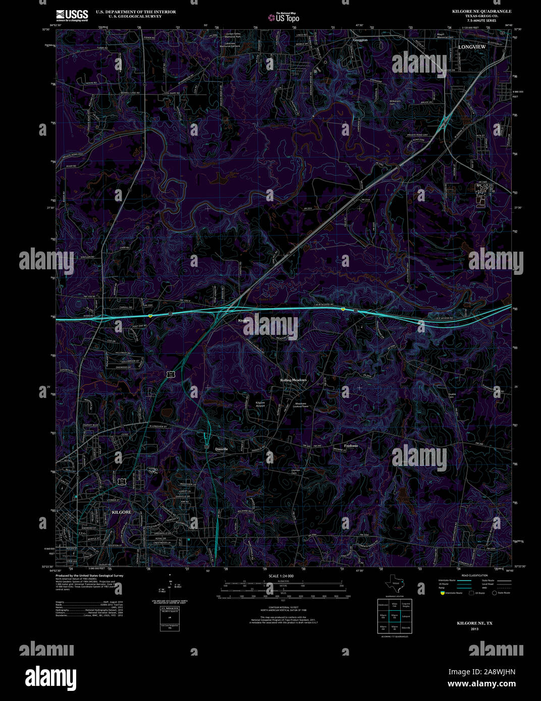 Map of kilgore hires stock photography and images Alamy