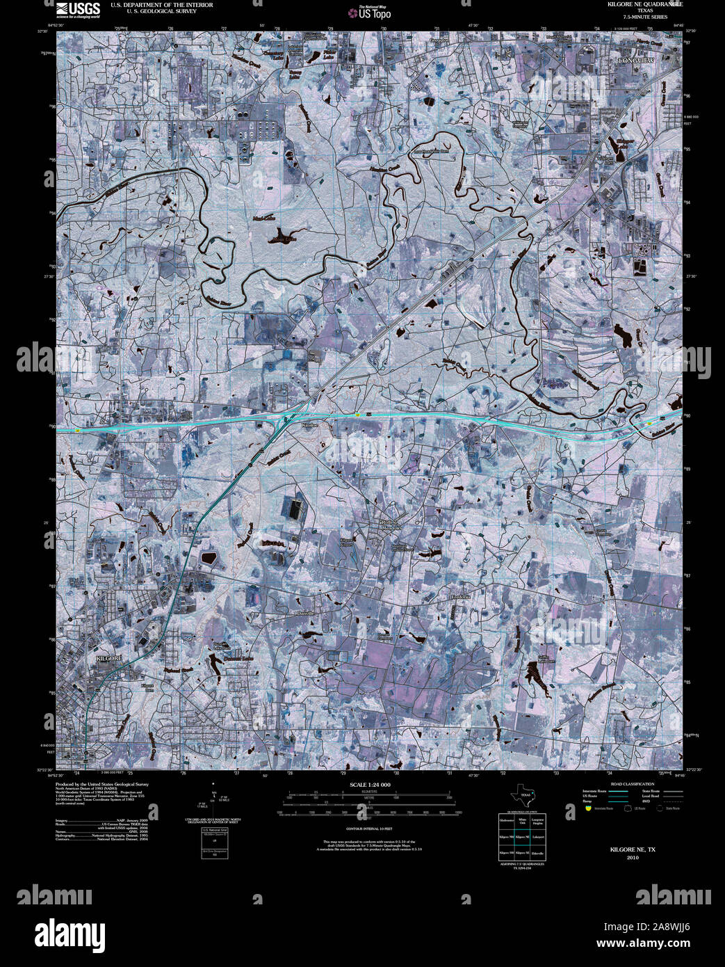 Kilgore texas map hi-res stock photography and images - Alamy