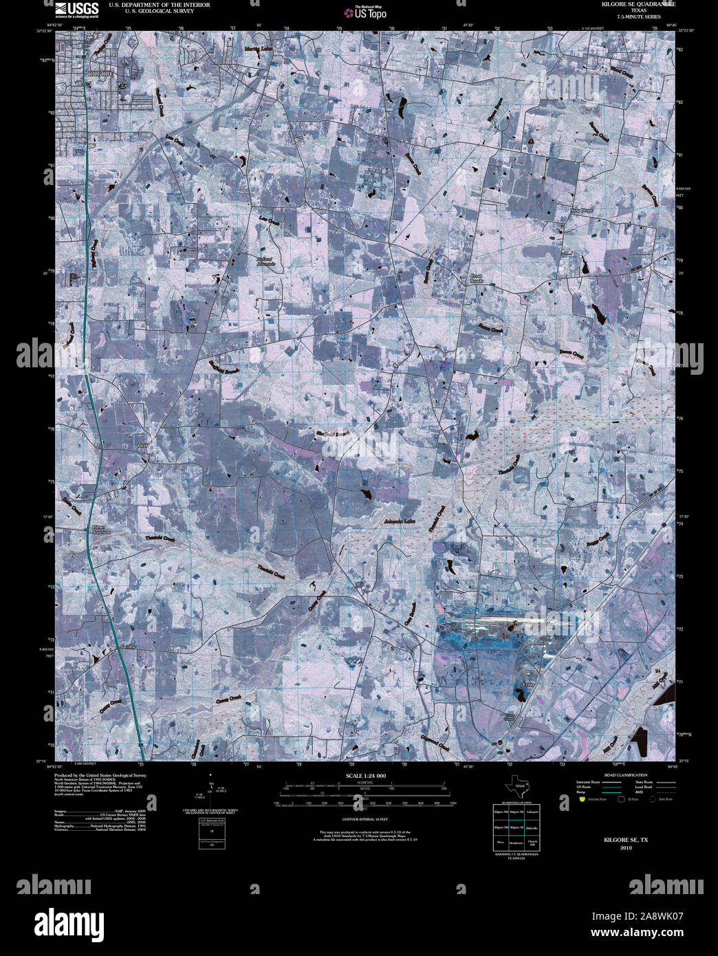 Map of kilgore hi-res stock photography and images - Alamy